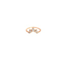 14k Rose Gold .40ct G VS2 Round  Diamond Accent Ring Size 7