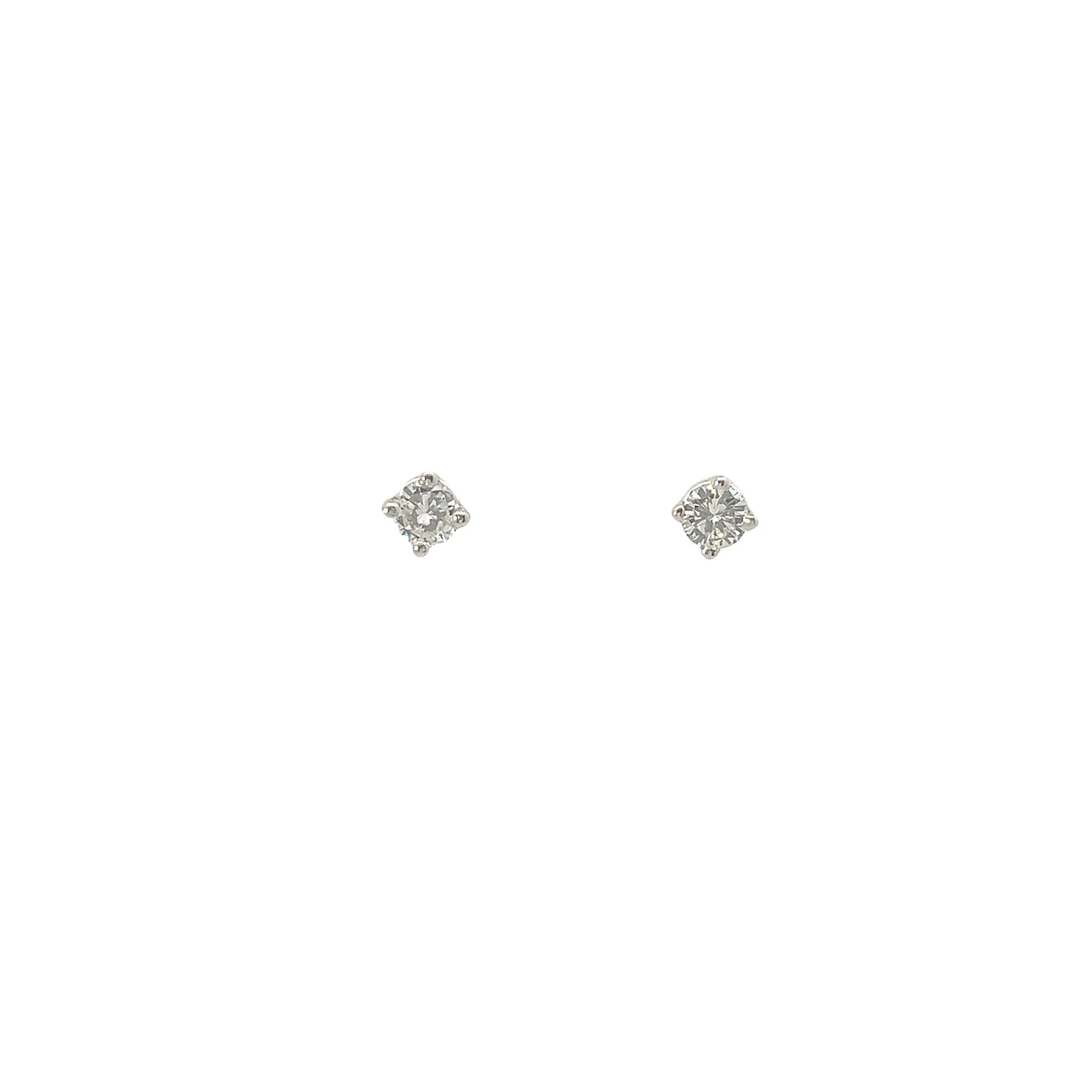 14k White Gold .43ct H VS2 Round Diamond Stud Earrings