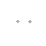 14k White Gold .43ct H VS2 Round Diamond Stud Earrings