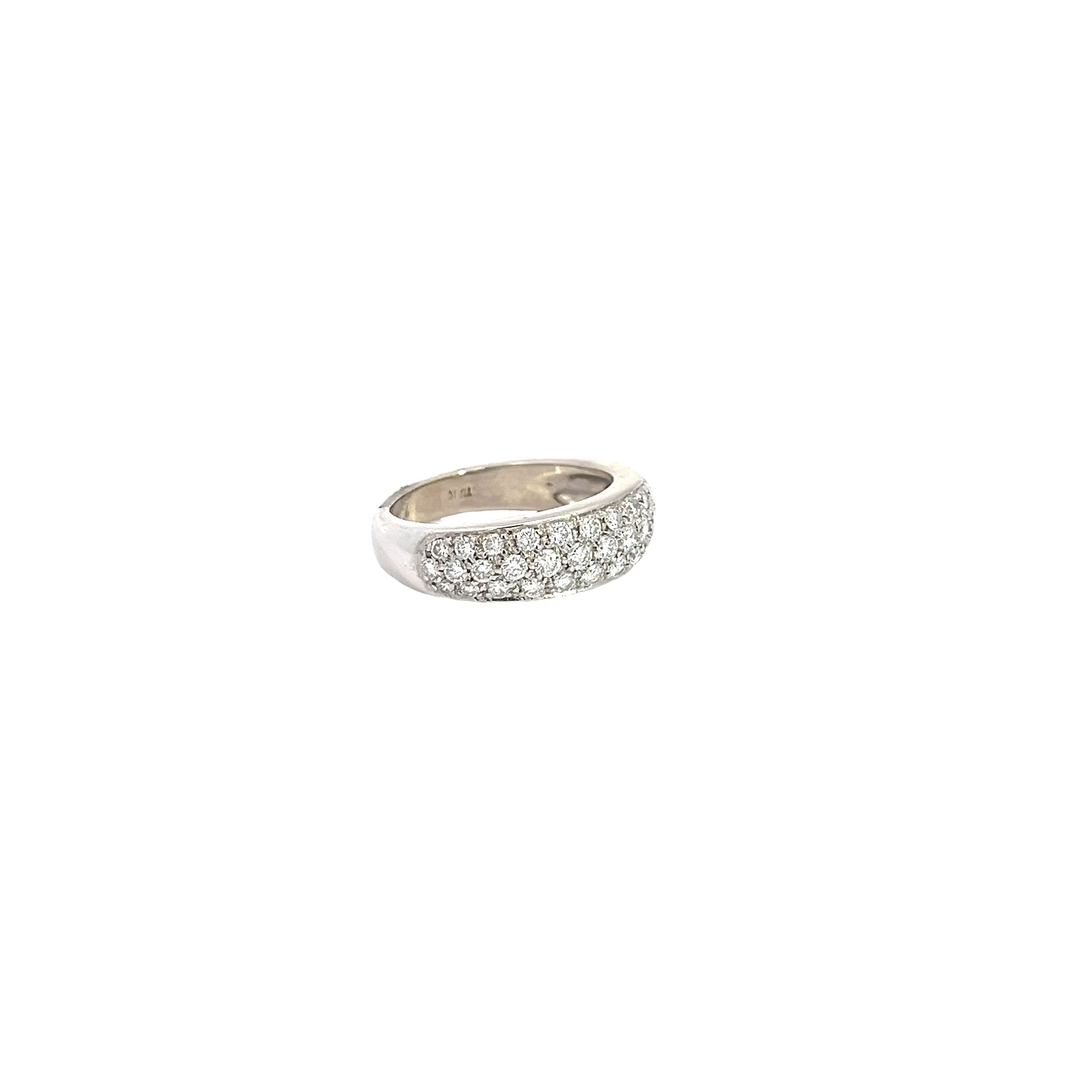 18k white gold1.00CT F VS2 Diamond Pave wedding band ring