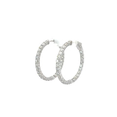 14KW 3.60CT FVS2 1/2 INCH IN/OUT DIAMOND HOOPS