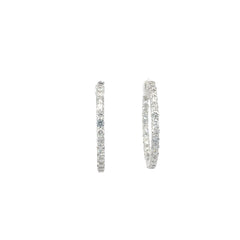 14KW 3.60CT FVS2 1/2 INCH IN/OUT DIAMOND HOOPS