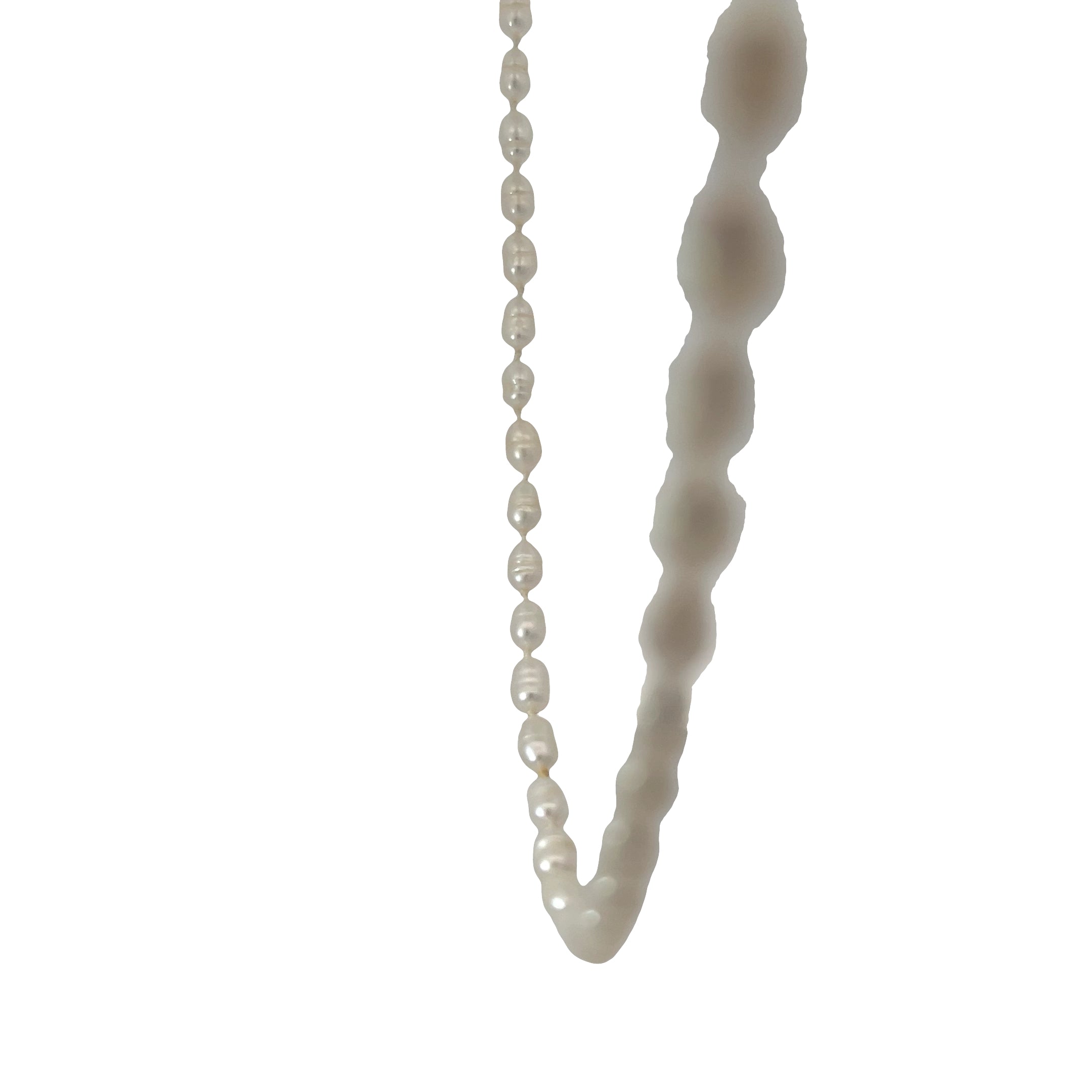 14k Yellow Gold Fresh Water Pearl Necklace 20" inch