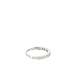 14K White Gold .50ct G VS2 (12) Round Diamond Wedding Band