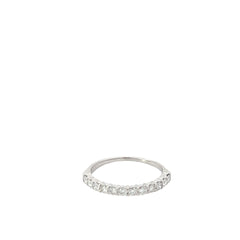 14K White Gold .50ct G VS2 (12) Round Diamond Wedding Band