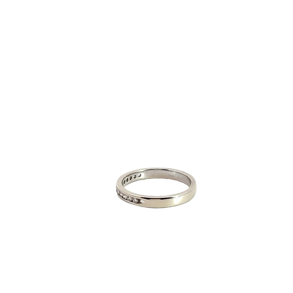 14k White Gold .25ct G SI1 Round Diamond Wedding Band