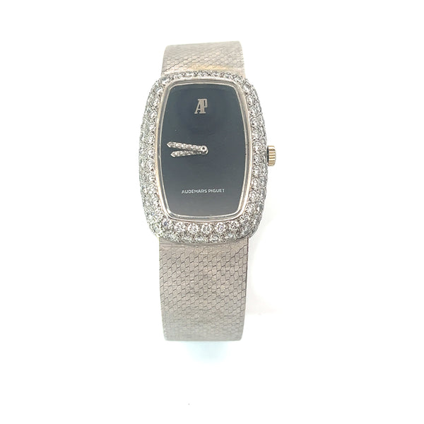 Pre-Owned Authentic Vintage Audemars Piguet Ladies 18k Diamond Bezel Watch