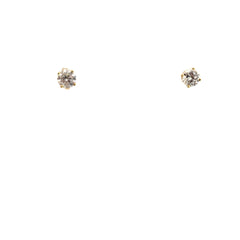 14k Yellow Gold 1.18ct G SI1 Round Diamond 4 Prong Stud Earrings
