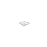 18k white gold .46ct H SI1 Round Diamond Solitaire engagement ring Certified By Rodrigo Giraldo Gemologo #D010172