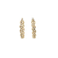 14k Yellow Gold 3.50 Gram Gucci Puffed Hoop Earring 1.5 inch