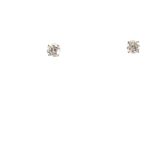 14k White Gold 1.68ct G SI1 Round Diamond 4 Prong Stud Earrings
