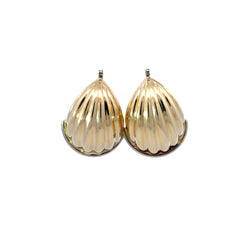 14K YELLOW GOLD 16.2 GRAM PUFFED EARRING