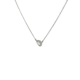 14K WHITE GOLD .35CT G VS2 PEAR SHAPE WITH HALO PENDANT