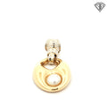 18k Two Tone Gucci Link with Freshwater Pearl Pendant 5.3 gram Design By SIDRA Marked #195 PD