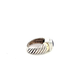 Pre-Loved David Yurman 14k Yellow Gold / 925 Silver Amethyst Ring Size 6.5