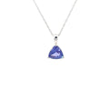 14K White Gold 2.37ct Trillion Tanzanite AAA Pendant