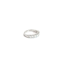 14k White Gold 1ct F VS2 (7) Round Diamond Anniversary Wedding Band