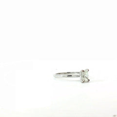 14k White Gold 1.01ct K SI2 Rectangular Cut Diamond Ring Certified By GIA #7235423339