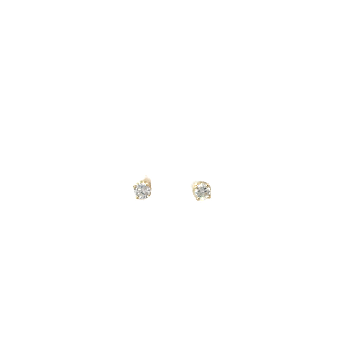 14K YELLOW GOLD .65CT G VS2 ROUND DIAMOND STUD EARRINGS