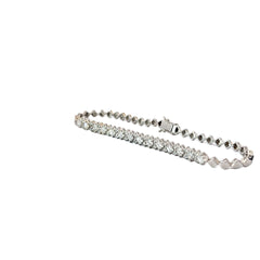 14k White Gold 2.00 G VS2 Princess Cut Diamond Fashion Bracelet