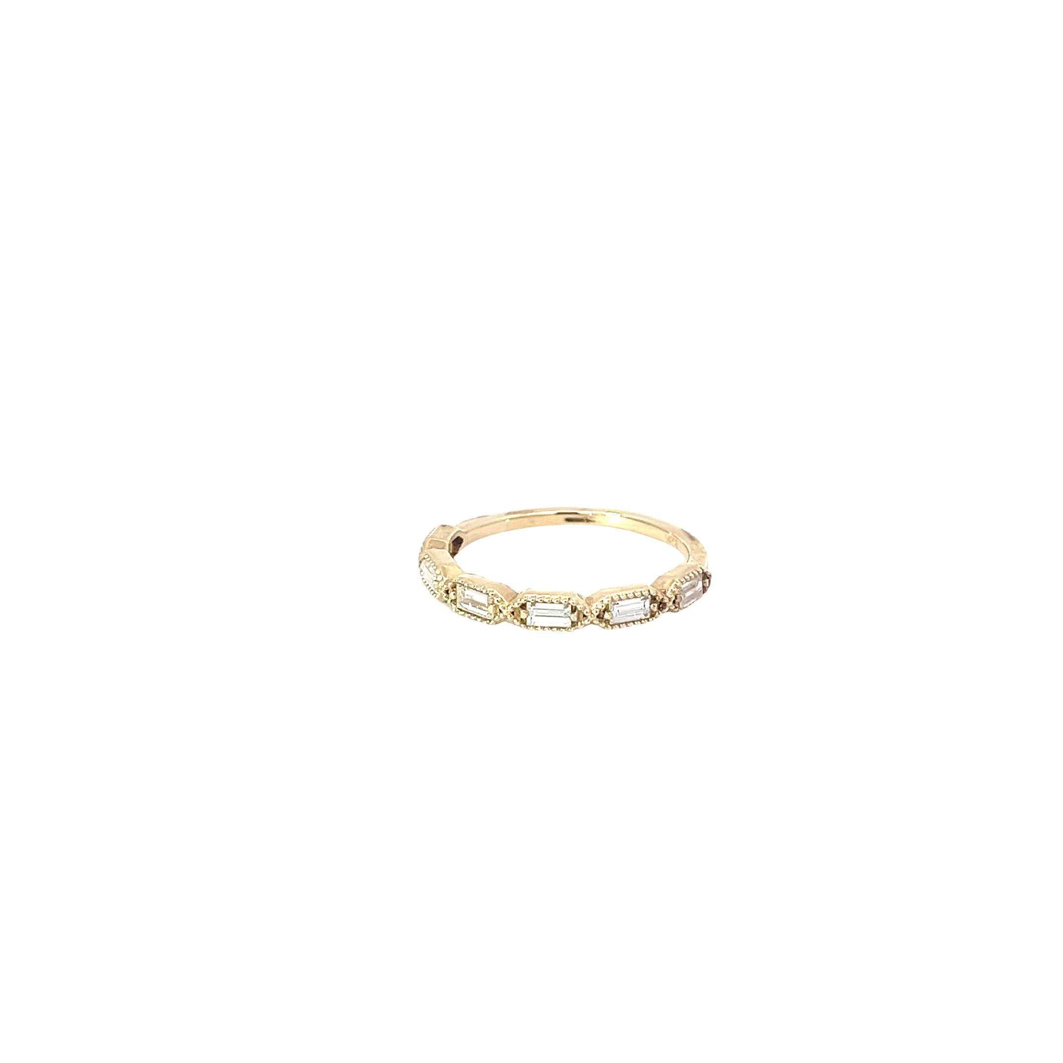 14k White Gold .45CT F VS2 Baguette Shaped Diamond Ring size 7 1/2