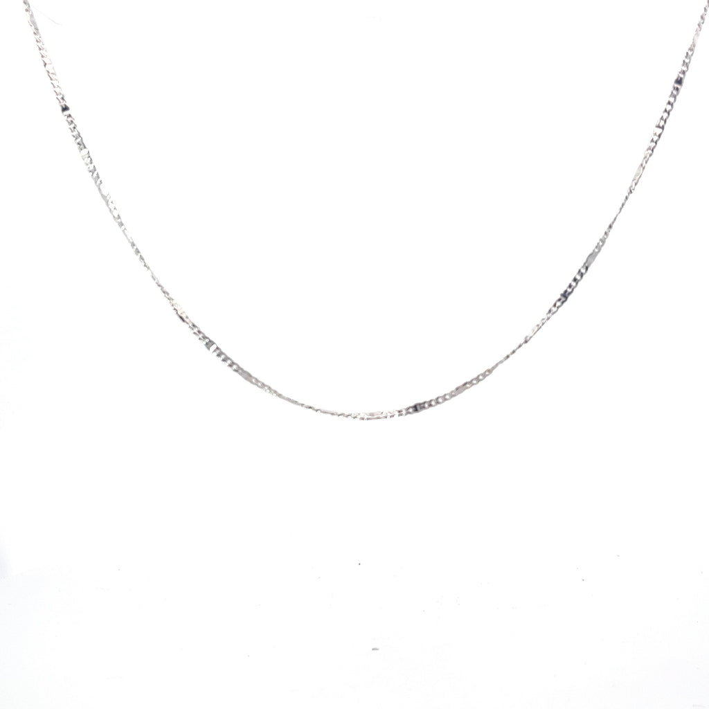 18k White Gold Fancy Cut Chain 4.1 Gram 16" inch