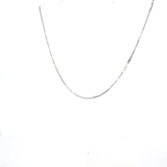 18k White Gold Fancy Cut Chain 4 Gram 16" inch