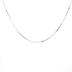 18k White Gold Fancy Cut Chain 4 Gram 16" inch