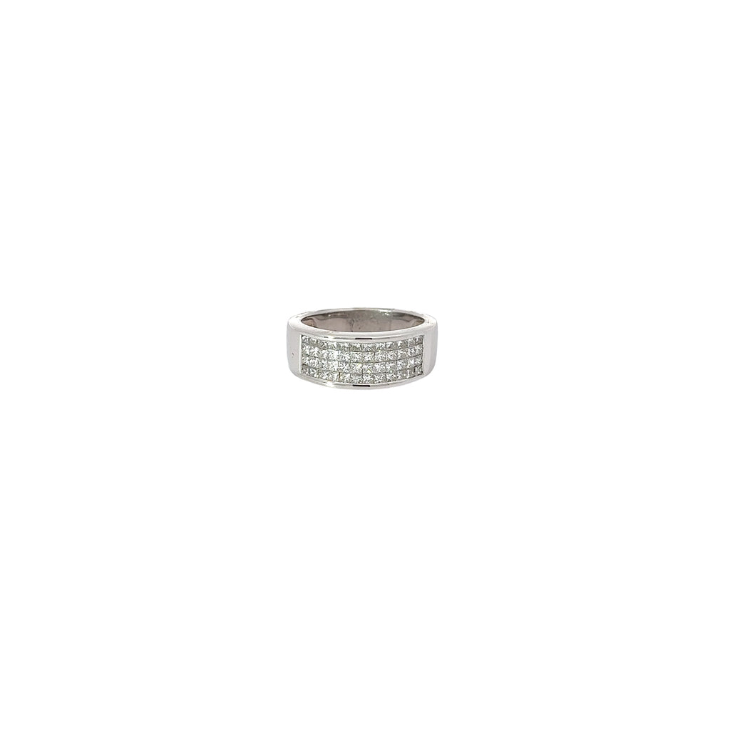 18k White Gold 1.00ct  F VS2 Round Invisible Diamond Ring 8mm