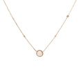 14K YELLOW GOLD  1CT ROUND OPAL AND .20CT HALO DIAMOND 18" INCHE NECKLACE