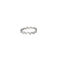 14k white gold .65ct G VS2 scattered Baguette Diamond ring