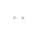 14k White Gold 1.13CT G VS2 Trillion Shaped Diamond Stud Earrings