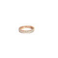 14k Rose Gold 2.58ct G VS2 Marquise Shape Diamond Eternity Band Ring Size 7