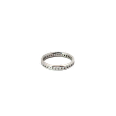 Platinum .65ct F VS2 Round channel set diamond eternity ring