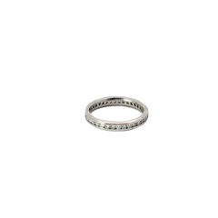 Platinum .65ct F VS2 Round channel set diamond eternity ring