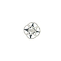 18k White Gold 1.05ct F VS2 Round White Diamond and surround by .25ct Round Black Diamond Ring