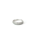 14k White Gold .75ct G VS2 Round Diamond 4 Rows Domed Pave Band