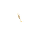 14k Yellow Gold .16ct G VS2 Round Diamond Champagne Glass Charm 1.0 gram