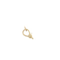 14k Yellow Gold .65CT LOBSTER CLASP CHARM 15X25MM 4.5 gram