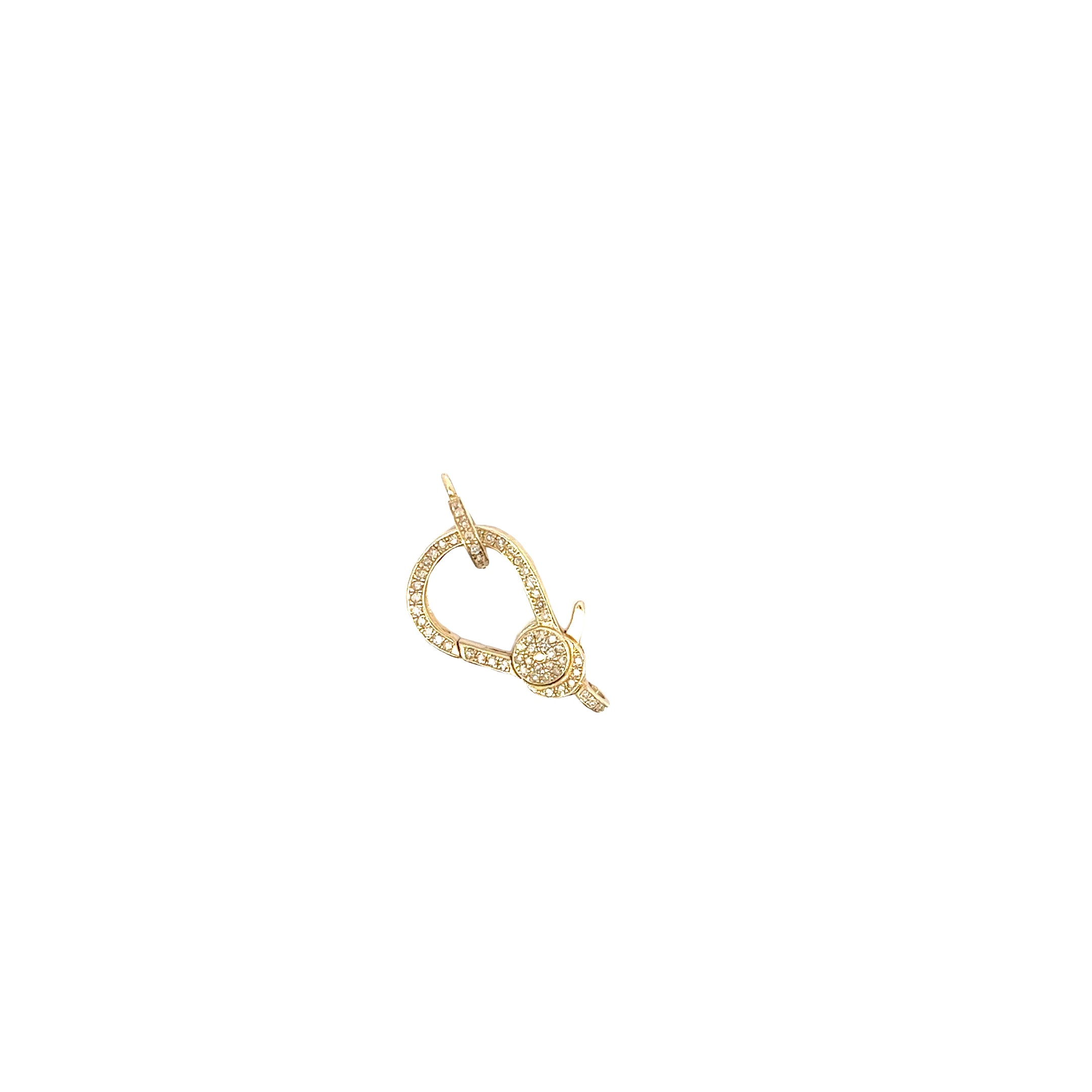 14k Yellow Gold .65CT LOBSTER CLASP CHARM 15X25MM 4.5 gram