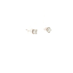 14k Yellow and White Gold  .40ct G SI1 Round Diamond Stud Earrings