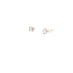 14k Yellow and White Gold  .40ct G SI1 Round Diamond Stud Earrings