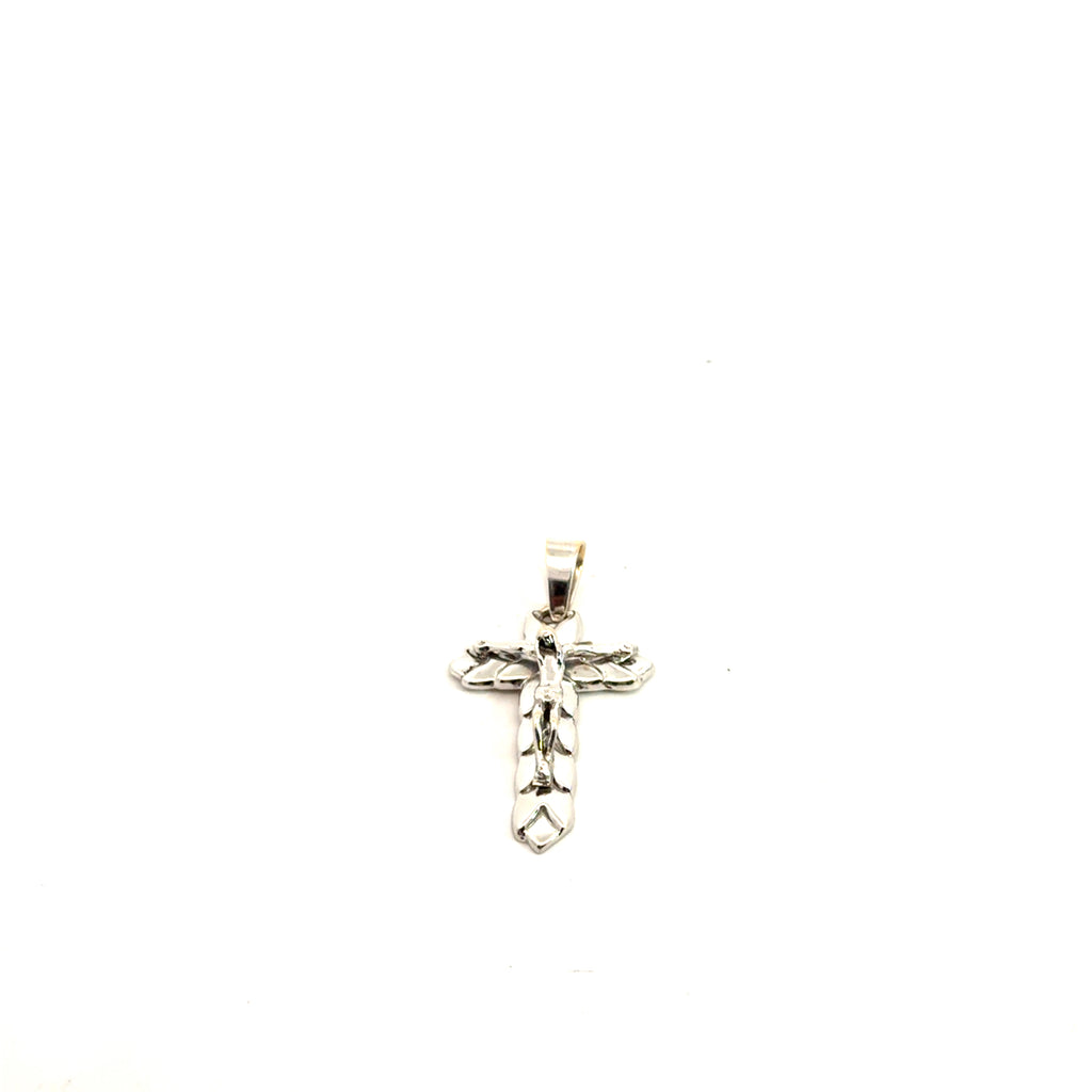 18k White Gold 5.2 gram Crucifix Cross Pendant