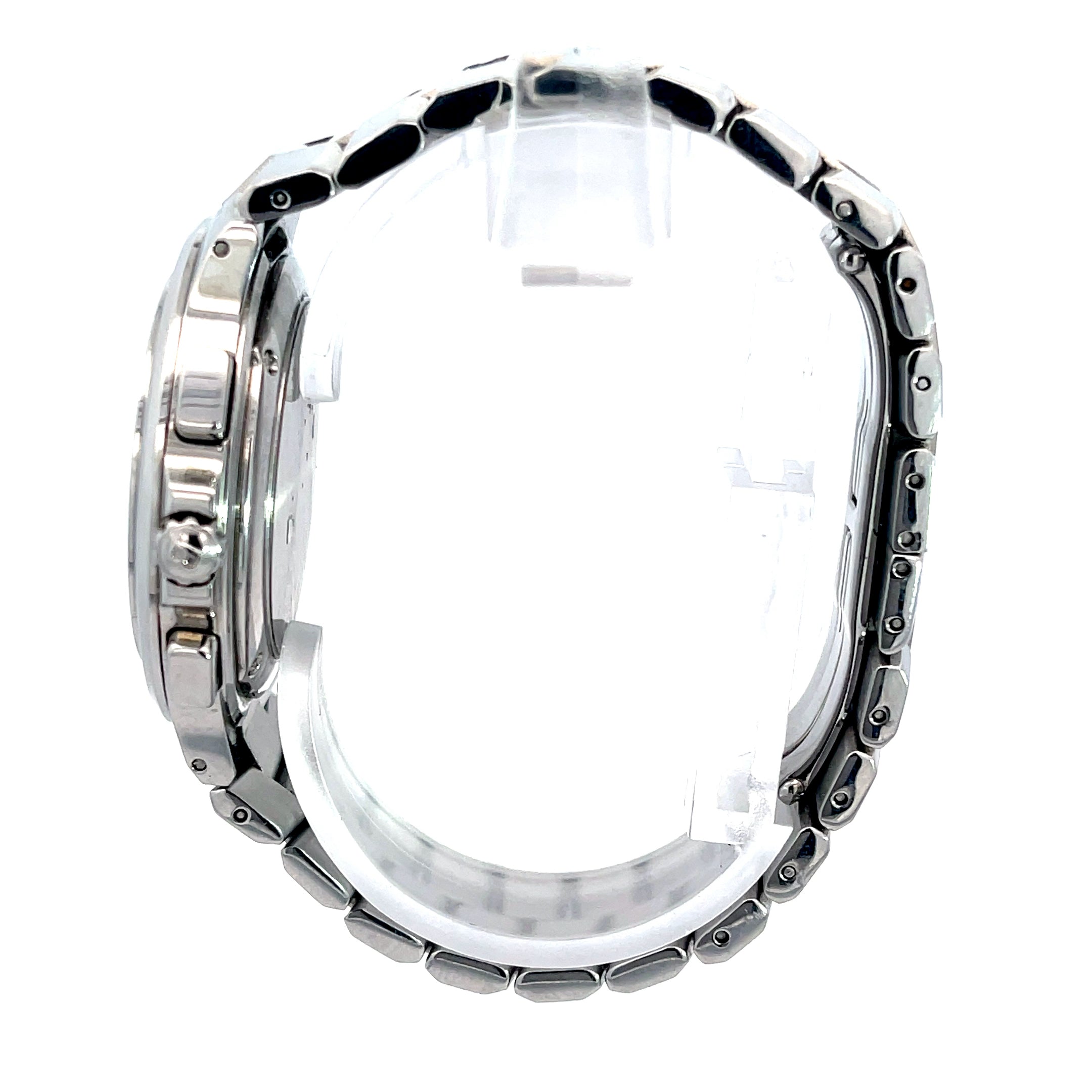 Rare Bucherer Capolago Chronograph Stainless Steel Case 38mm Quartz Movement Pre Owned Watch