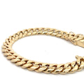 14k Yellow Gold 69.1 gram Men Cuban Link Bracelet 9 mm 8.5 inch