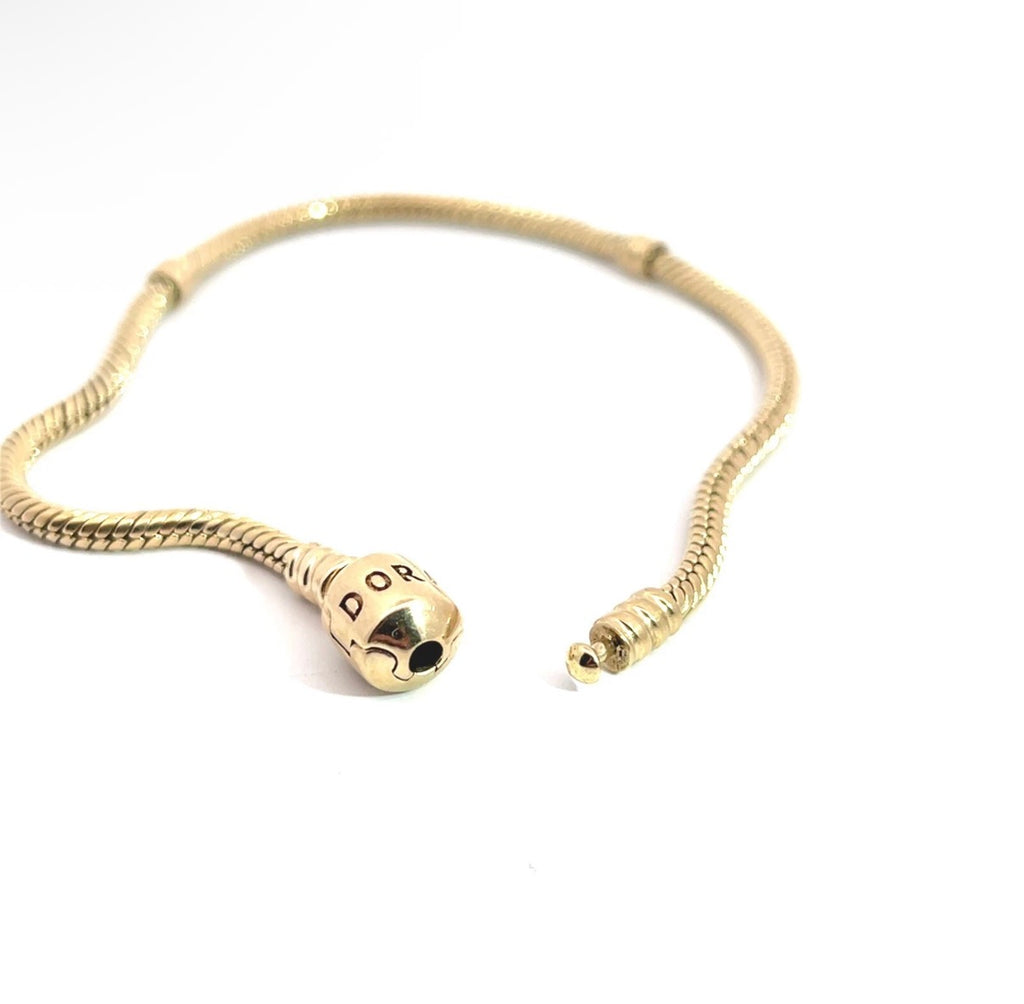 Pre-Owned 14k Yellow Gold Pandora Snake Chain Bracelet