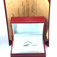 Cartier Mini Love 18k White Gold 3.5mm Band Ring Size 9.5