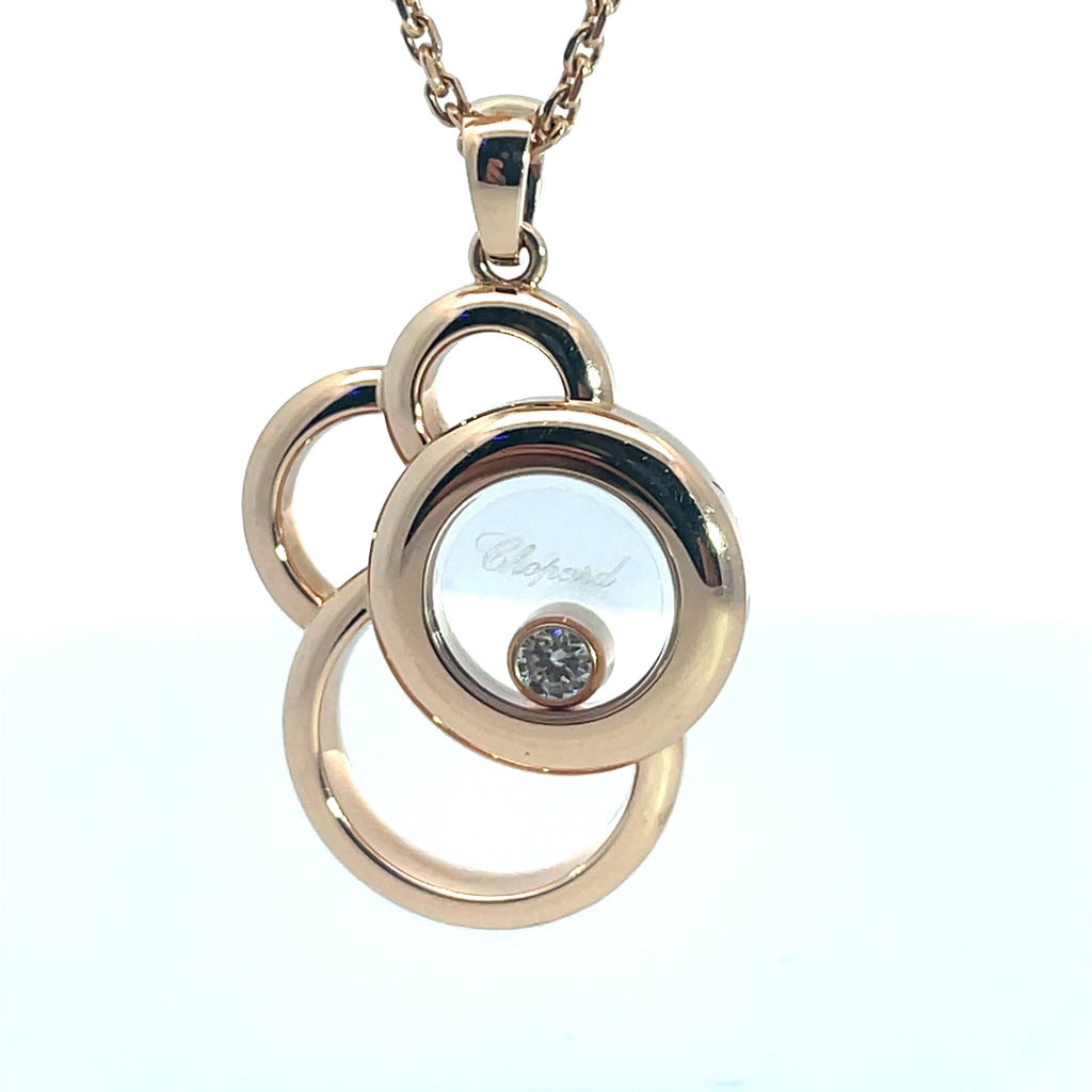 Chopard Happy Diamonds Happy Dreams 18k Rose Gold Necklace And Earring Set