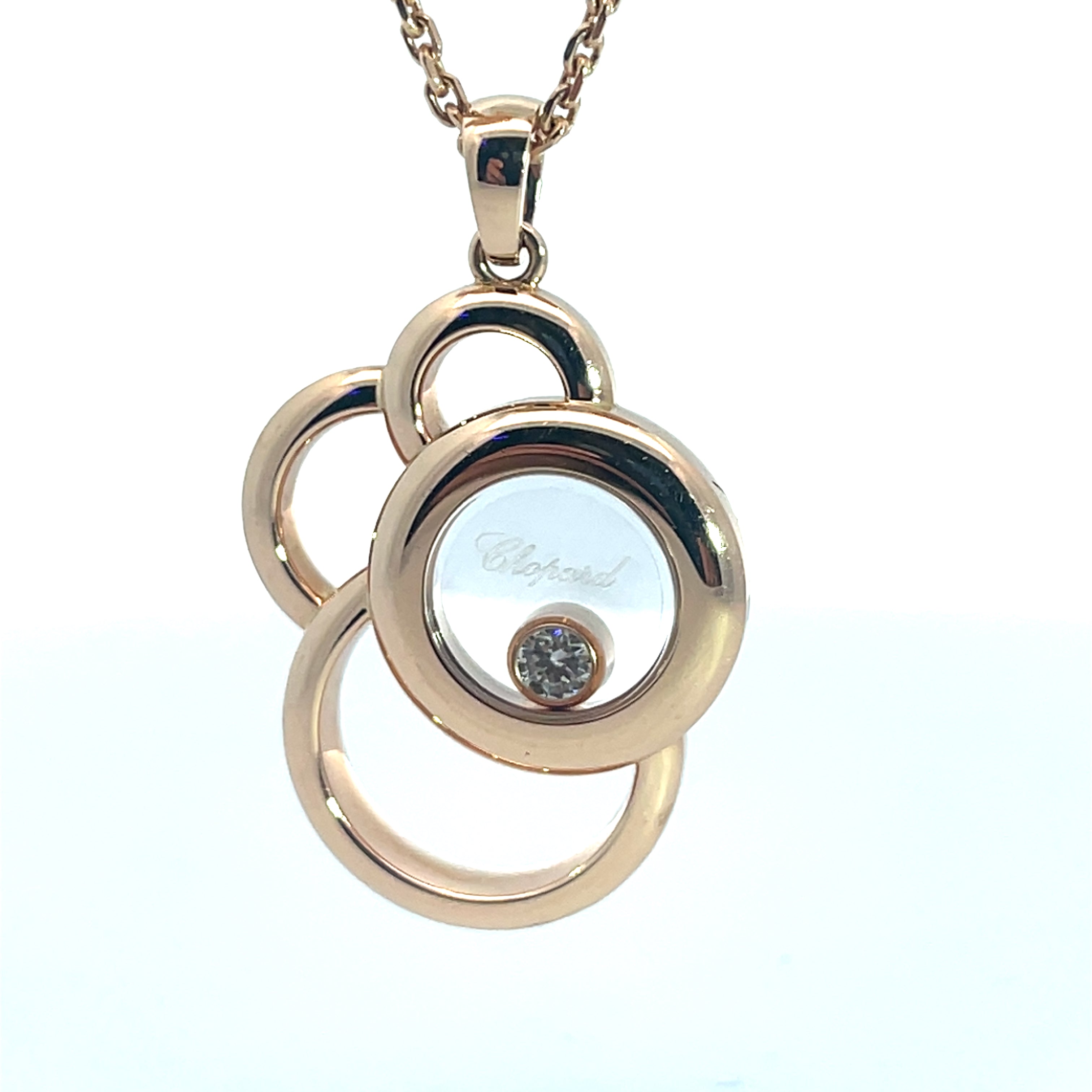 Chopard Happy Diamonds Happy Dreams 18k Rose Gold Necklace And Earring Set