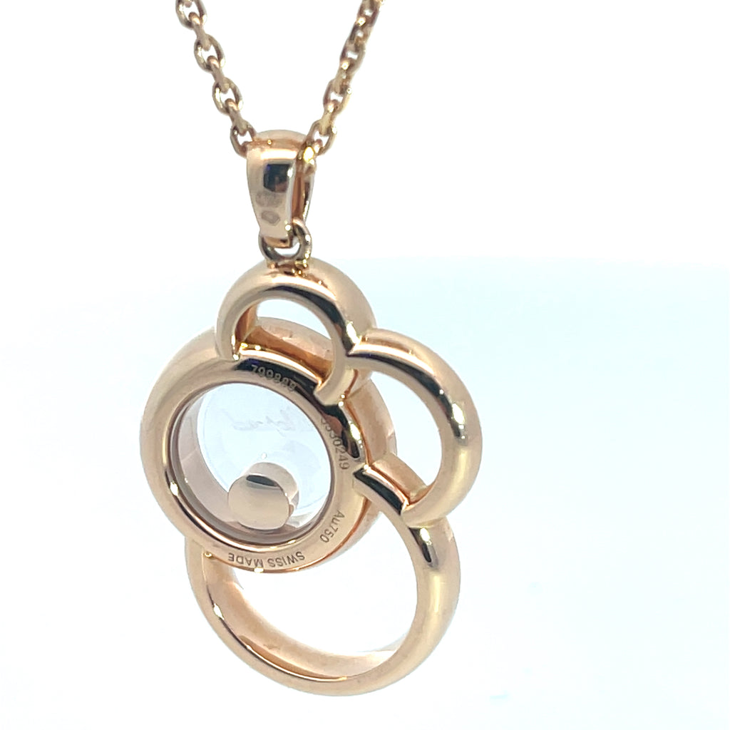 Chopard Happy Diamonds Happy Dreams 18k Rose Gold Necklace And Earring Set